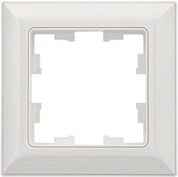 рамка 1-постовая IEK РУ-1-Бр Brite белый / белый - внешний вид