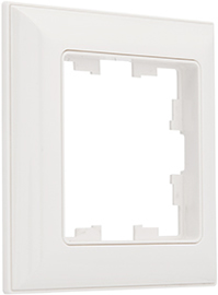 рамка 1-постовая IEK РУ-1-Бр Brite белый / белый - внешний вид