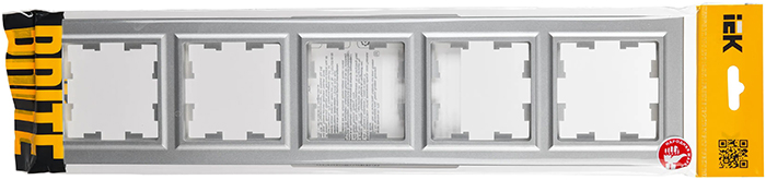 рамка 5-постовая IEK РУ-5-БрА Brite - упаковка