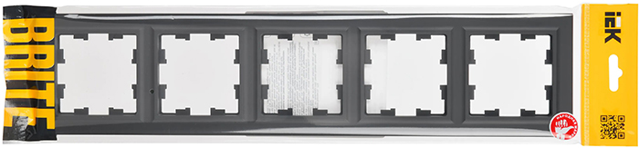 рамка 5-постовая IEK РУ-5-БрГ Brite - упаковка