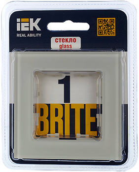 рамка 1-постовая IEK РУ-1-2-БрВа Brite - упаковка