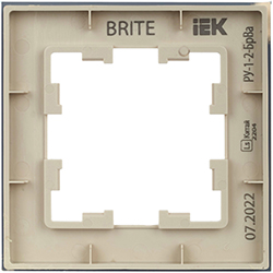 рамка 1-постовая IEK РУ-1-2-БрВа Brite - вид с тыльной стороны
