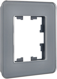 рамка 1-постовая IEK РУ-1-2-Бр стекло графит RE Brite - внешний вид