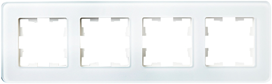 рамка 4-постовая IEK РУ-4-2-Бр стекло белый RE Brite - внешний вид