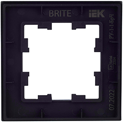 рамка 1-постовая IEK РУ-1-1-БрЧ Brite - вид с тыльной стороны