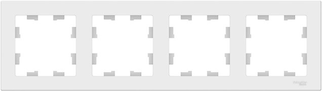 рамка 4-постовая Systeme Electric AtlasDesign, лотос - внешний вид