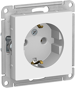 розетка 1-местная Systeme Electric AtlasDesign, з/к, лотос - внешний вид