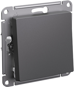 выключатель 1-клавишный Systeme Electric AtlasDesign, базальт - внешний вид