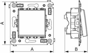выключатель 1-клавишный DKC Avanti - размеры
