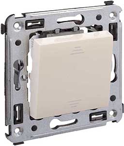 выключатель 1-клавишный DKC Avanti, цвет ванильная дымка - внешний вид