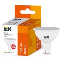 Лампа свд 220В GU5.3 7Вт 3000К 630лм MR16 матовая IEK 