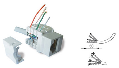 AtlasDesign белый розетка RJ11 скрытая 1-ая  