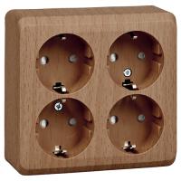 купить Этюд бук розетка открытая 4-мест заземление шторки IP20  в Йошкар-Оле Этюд бук розетка открытая 4-мест заземление шторки IP20