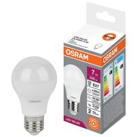 Лампа светодиодная 220В Е27 7Вт 4000К 560лм стандарт A60 матовая Osram LED Value