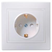 купить Кварта белый розетка скрытая 1-мест заземление шторки IP20  в Йошкар-Оле Кварта белый розетка скрытая 1-мест заземление шторки IP20