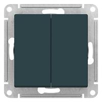 AtlasDesign выключатель скрытая изумруд 2кл 10А IP20 