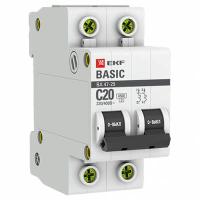 купить Автомат 2Р 20А C 4,5кА ВА47-29 EKF Basic  в Йошкар-Оле Автомат 2Р 20А C 4,5кА ВА47-29 EKF Basic