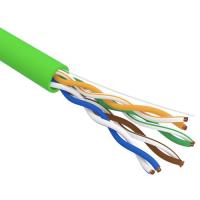 Кабель витая пара U/UTP, CAT 5e, нг(А)-LSLTx, 4х2х0,52мм, 24AWG, INDOOR, SOLID, зеленый, 305м REXANT