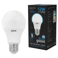 купить Лампа светодиодная 220В Е27 12Вт 6500К 1200лм стандарт A60 матовая Gauss Black в Йошкар-Оле Лампа светодиодная 220В Е27 12Вт 6500К 1200лм стандарт A60 матовая Gauss Black