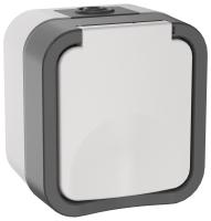 купить Торс серый розетка открытая 1-мест заземление IP55  в Йошкар-Оле Торс серый розетка открытая 1-мест заземление IP55