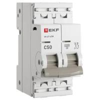 Автомат 2Р 50А C 4,5кА ВА47-63N EKF PROxima 