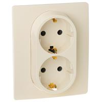 купить Этика слоновая кость розетка скрытая 2-мест заземление IP20  в Йошкар-Оле Этика слоновая кость розетка скрытая 2-мест заземление IP20
