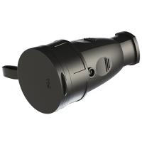 купить Розетка переносная 16А заземление черный каучук IP44 PlexUp в Йошкар-Оле Розетка переносная 16А заземление черный каучук IP44 PlexUp