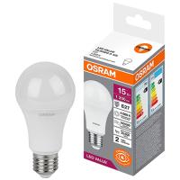 Лампа светодиодная 220В Е27 15Вт 4000К 1200лм стандарт A60 матовая Osram LED Value