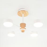 Светильник потолочный (люстра) 4*15Вт GX53 белый/дерево Светильник потолочный (люстра) 4*15Вт GX53 белый/дерево