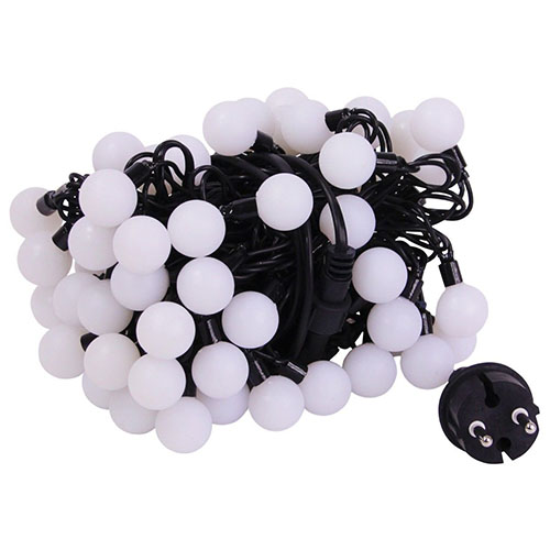 Гирлянда нить 10м зеленый 70свд соединяемая IP44 черный провод шарики (до 3мод)