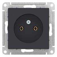Атлас карбон розетка скрытая 1-мест IP20 