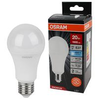 Лампа светодиодная 220В Е27 20Вт 6500К 1600лм стандарт A70 матовая Osram LED Value black