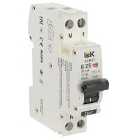 Дифавтомат 2Р 25А B тип AC 30мА 6кА 1мод B06S IEK ARMAT