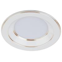купить Светильник даунлайт свд 9Вт 4000К 450лм круг белый/золото встраиваемый  в Йошкар-Оле Светильник даунлайт свд 9Вт 4000К 450лм круг белый/золото встраиваемый