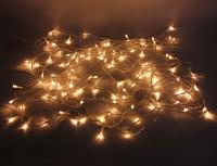 Гирлянда нить 12м теплый белый 120свд соединяемая IP44 прозрачный провод (до 20мод)
