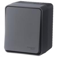 AtlasDesign Profi54 антрацит выключатель 1кл открытая 10А IP54 