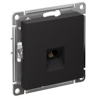 AtlasDesign карбон розетка RJ11 скрытая 1-ая  