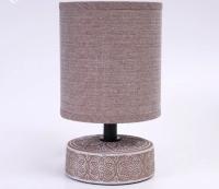 купить Светильник настольный 1*40Вт E14 бежевый Estares узор/патина в Йошкар-Оле Светильник настольный 1*40Вт E14 бежевый Estares узор/патина