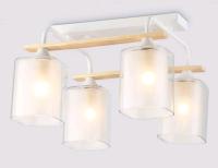 купить Светильник потолочный (люстра) 4*40Вт E27 белый/светлое дерево в Йошкар-Оле Светильник потолочный (люстра) 4*40Вт E27 белый/светлое дерево