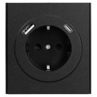 купить MIELE STRONG Розетка 1-ая с/з с/у з/ш 16А с USB A+C быстрой зарядки 5В/3А антрацит KRANZ в Йошкар-Оле MIELE STRONG Розетка 1-ая с/з с/у з/ш 16А с USB A+C быстрой зарядки 5В/3А антрацит KRANZ