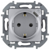 купить Инспириа алюминий розетка со встроенным USB скрытая 1-мест заземление IP20  в Йошкар-Оле Инспириа алюминий розетка со встроенным USB скрытая 1-мест заземление IP20