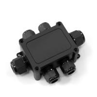 Коробка 135*96*42 прямоугольник черный IP68 6-вводная