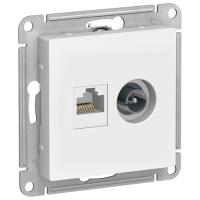 AtlasDesign лотос розетка RJ45+TV оконечная скрытая 2-ая 