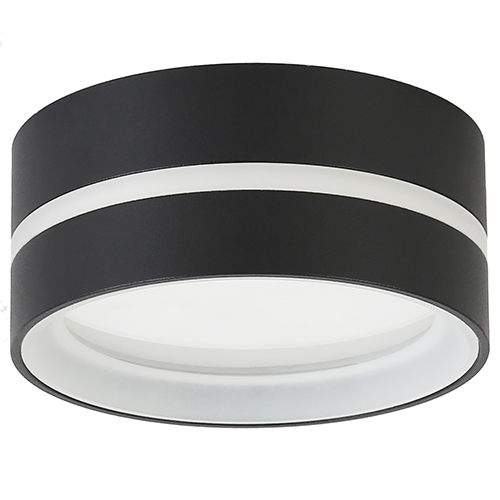 Светильник точечный GX53 круг черный накладной Ambrella IP44