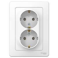 купить Бланка белый розетка скрытая 2-мест заземление IP20  в Йошкар-Оле Бланка белый розетка скрытая 2-мест заземление IP20