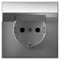 купить АртГэллери алюминий розетка скрытая 1-мест заземление с крышкой шторки IP44  в Йошкар-Оле АртГэллери алюминий розетка скрытая 1-мест заземление с крышкой шторки IP44