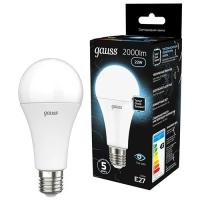 купить Лампа светодиодная 220В Е27 22Вт 4100К 2000лм стандарт A70 матовая Gauss Black в Йошкар-Оле Лампа светодиодная 220В Е27 22Вт 4100К 2000лм стандарт A70 матовая Gauss Black