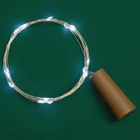 Гирлянда нить 2м белый 20свд IP20 серебро провод Роса с пробкой 3хLR44