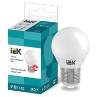 Лампа свд 220В E27 9Вт 4000К 810лм шар G45 матовая IEK 