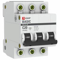 купить Автомат 3Р 20А C 4,5кА ВА47-29 EKF Basic  в Йошкар-Оле Автомат 3Р 20А C 4,5кА ВА47-29 EKF Basic